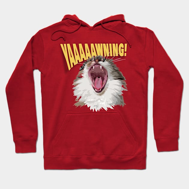 Yawning Persian Cat Hoodie by Markyartshop